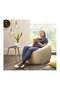 Comfy Pvc Beige Classic Large Bean Bag With Bouncy Beans Filling - 2