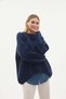 Women's Casual Knitted Crew Neck Oversize Sweater - 3