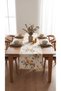 Duck Fabric Runner 40X130 cm – Eucalyptus Leaf Patterned, Water Repellent Stain-Resistant Decorative Table Runner - 4