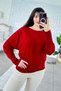 Boat Neck Knitwear Blouse 7K088 - 2