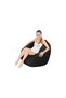COMFY & SOFT LARGE ADULT BLACK PVC BEAN BAG WITH VIRGIN BEANS FILLING - 3