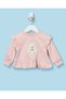 Infant Girls Pink And Ivory Teddy Jog Set - 2