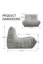 AIMSTYTO Bean bags for adults, Comfy Floor Couch, Single Lounge Sofa for Bedroom Living Room - 3