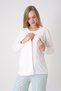 Women's Maternity & Postpartum Pajama Set with Hidden Layers and Nursing Compartment, Adjustable Waist, Lace-Up Ribbed Camisole Top and Bottom Set - 6