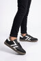 Black-White Lace-Up Lightweight Comfortable Unisex Walking and Sports Shoes Sneaker 234750