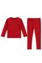 Girls' and Boys' Soft Viscose Fabric Flexible Red Pajama Set - 4