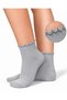 Women's Non-Elastic Grey Ruffled Seamless Socks 3-Piece / Non-Marking / Non-Tightening Socks / Cotton