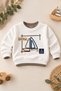 Baby Boy 2-Piece Set Ecru Sweatshirt with Jogger Pants Casual Combination - 2
