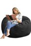 Comfy Classic Velvet Black Large Plush Bean Bag - 4