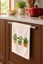 Cute Flower Pots Kitchen Hand Towel 35X50 cm Cotton Digital Printed Decorative Towel - 2