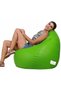 Comfy Classic Green Pvc Leather Bean Bag With Bouncy Beans Filling -Large - 3