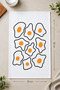 Eggs Cotton Kitchen Towel 35X50 cm Digital Printed Drying Cloth - 4
