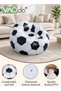 VAOdo Soccer Designed Inflatable Bean Bag Chair with Foot Pump, PVC Lounge Sofa, Washable Blow up Ch - 2