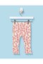 Infant Girls White Printed Ribbed Leggings - 4