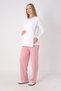 Women's Maternity & Postpartum Pajama Set with Hidden Layers and Nursing Compartment, Adjustable Waist, Lace-Up Ribbed Camisole Top and Bottom Set - 2