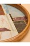 Natural And Gold Round Geometric Serving Tray 38.5x35cm - 5