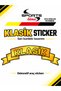Sassy Yellow Ribbon Design Car Window Sticker