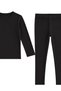 Girls' and Boys' Soft Viscose Fabric Flexible Black Pajama Set - 6