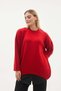Women's Casual Knitted Crew Neck Oversize Sweater - 3