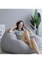 COMFY CLASSIC ADULT XL VELVET BEAN BAG CHARCOAL GREY - 2