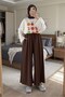 Crystal Fabric Skirt Trousers Bitter Brown - 2