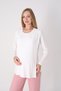 Women's Maternity & Postpartum Pajama Set with Hidden Layers and Nursing Compartment, Adjustable Waist, Lace-Up Ribbed Camisole Top and Bottom Set - 6