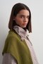 Knitwear Plain Shawl Olive - 3