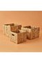 Wicker Square Thick Braided Basket 32X32X26 cm L - 2