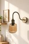 Aveline Honey Colored Glass S Arm Antique Body E27 Modern Single Wall Sconce - 4