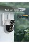 Onno Dual-Lens Wireless Security Camera, 3MP+3MP Dual Lens, 2304x1296P 2K Resolution, 355° Pan 110° - 4