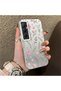 Realme C65 4g Compatible Pink Branch Flower Case, Shockproof Silicone, Stylish