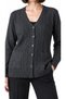 Baklava Patterned Knitwear Mother's Cardigan / Black