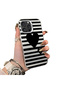 iPhone 16 Pro Max Compatible Striped Black Case, Shock-Resistant Silicone, Stylish - 2