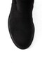 Starlit Black Stone Suede Round Toe Low Heel Over-The-Knee Long Women's Boots - 6