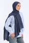 Alia Shawl - Vo Roma Pattern - Navy Blue - 3