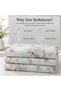 Turkish Style King Size Flat Bedsheet Set, 3 Pieces, 260 x 240 cm, 1 Flat Sheet and 2 Pillowcases (Ice Blue) - 5