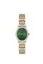 Milano Women's Wristwatch Gold Silver Dual Color Patterned Metal Band Green Dial Stone Detailed Oval Case Analog Watch 26 mm Case Diameter - 2