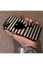 iPhone 7/8/Se 2020 2022 Compatible Striped Black Case, Shock-Resistant Silicone, Stylish