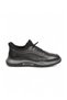 Rubber Sole Black-Smoked Genuine Leather Sneaker Men's Casual Shoes Hz2844-8225 - 2