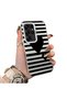 Samsung Galaxy S25 Ultra Compatible Striped Black Case, Shockproof Silicone, Stylish - 2