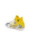 Unisex Yellow Navy Blue Patterned High-Top Astroturf Football Shoes - 2