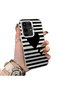 Infinix Note 50 Compatible Striped Black Case, Shockproof Silicone, Stylish - 2