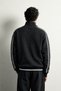 Men's Oversized Tracksuit Set with Stripe Detail and Half Zipper - 4