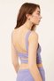 Solid Crop Top with Spaghetti Straps - 5