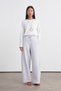 Soft Scuba Barrel Stitched Trousers Gray Melange