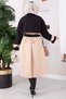 Premium Double-Breasted Collar Long Trench Coat Black - 5