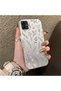 Samsung Galaxy A03/A04E/A04 Compatible Pink Branch Flower Case, Shockproof Silicone, Stylish