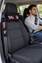 Tofaş Şahin Doğan Kartal Black Car Neck Pillow and Seat Belt Pad Cover |   Tofaşk Embroidered 4-Piece Comfort Set - 2