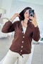 Hooded Thessaloniki Knitted Sweater Cardigan 7K139