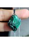 Velvet Malachite - Malachite Natural Stone Necklace - Energy and Joy Stone-21- Steel Chain - Only Hand Made - 6